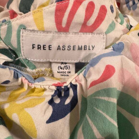 Free Assembly XS (4/5) Girl Multicolor Tropical Dress - Picture 5 of 6